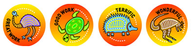 Aboriginal Art Merit Stickers