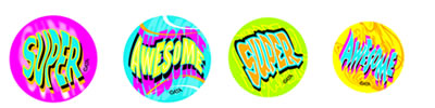 Fluoro Novelty Stickers